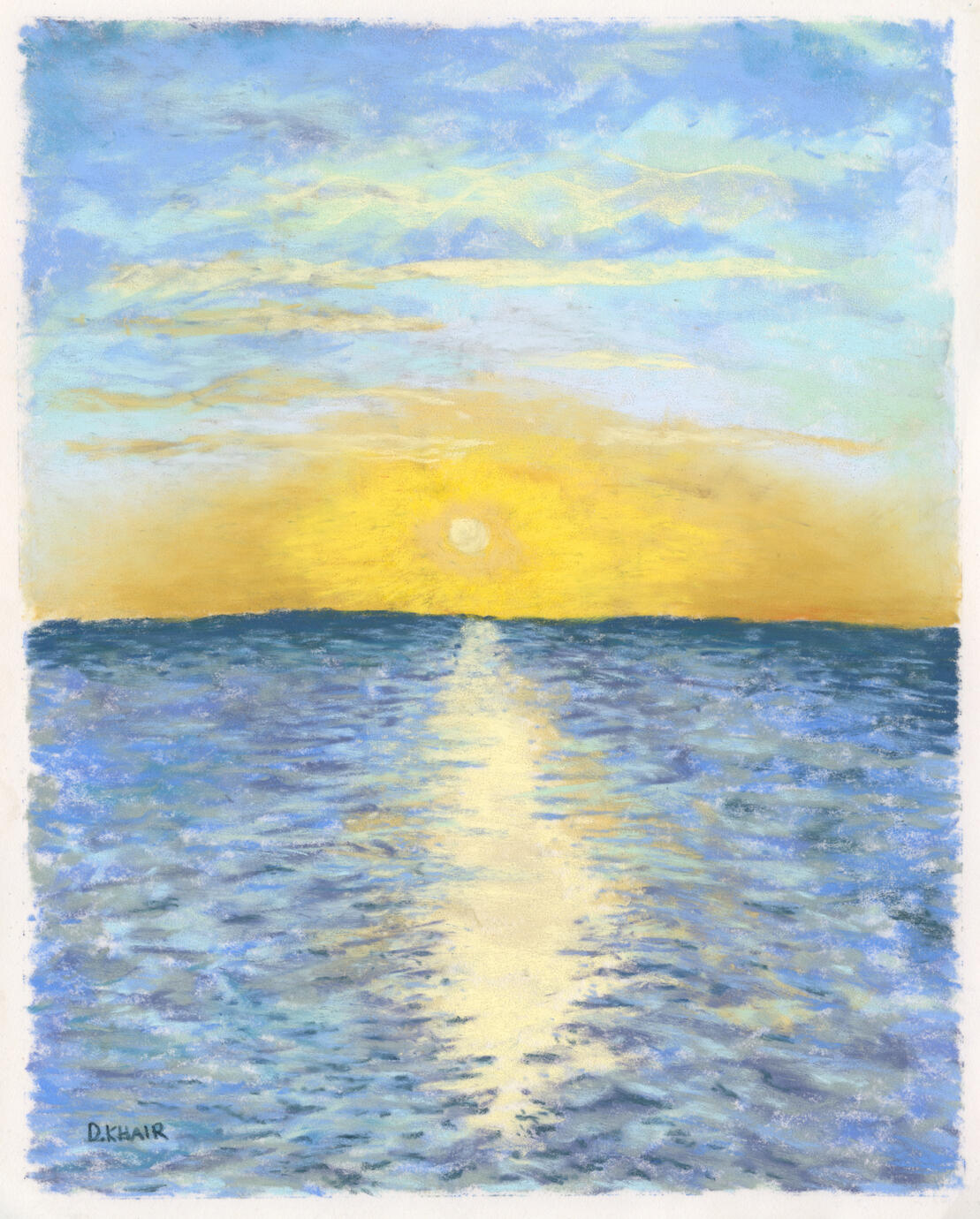 2026; 'The Lonely Tide Speaks in Waves'. Plein Air Soft Pastel painting on Pastelmat, 24 x 30cm. £40 (for the original, unframed).