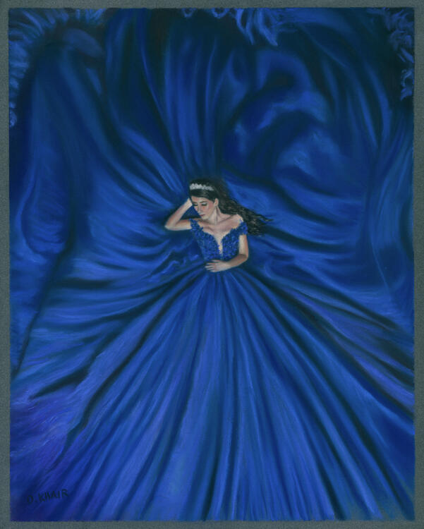2025; 'Blue'. Pastel on Pastelmat, 24 x 30cm. £57 (for the original, unframed).