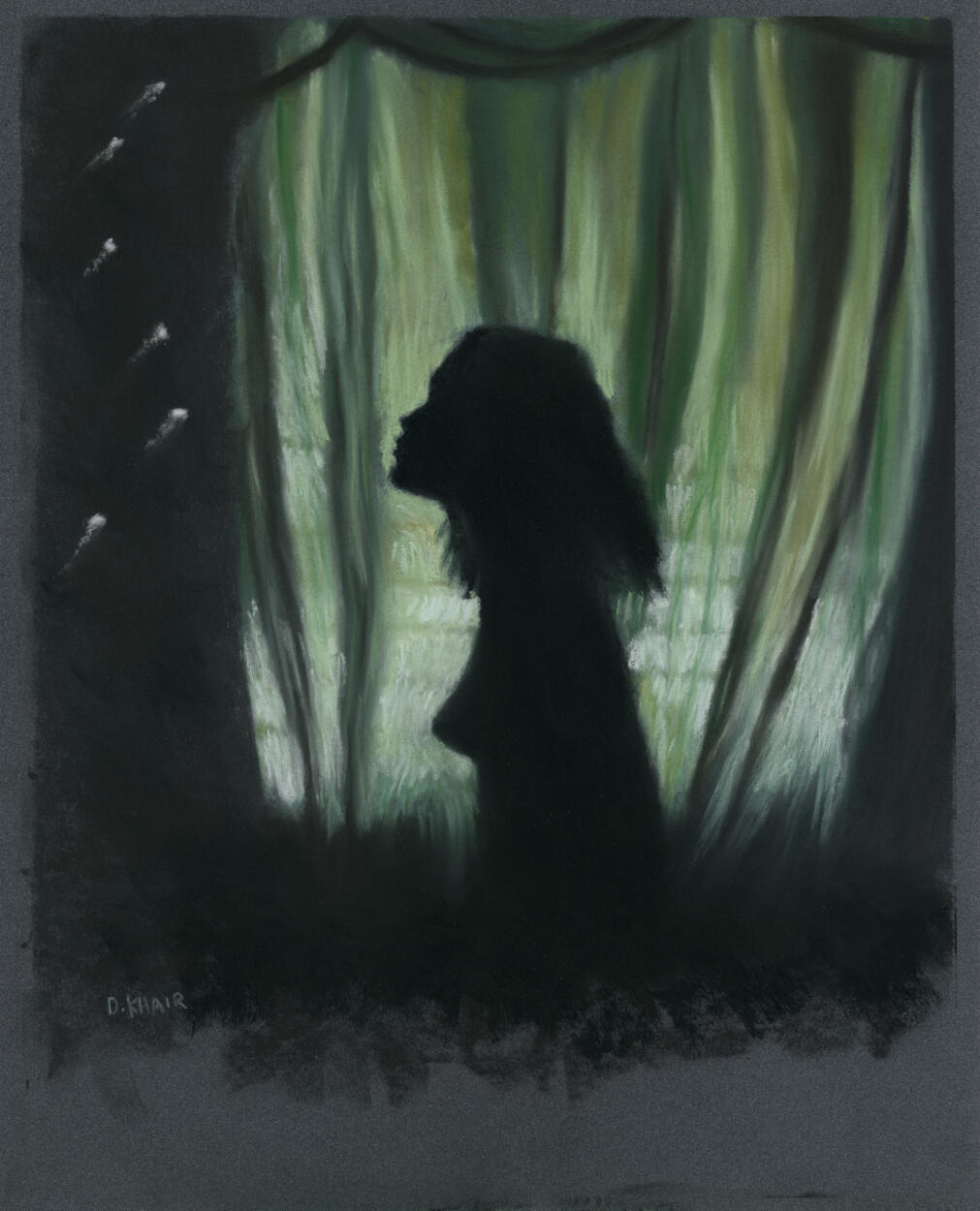 2025; 'The Unforseen'. Pastel on Pastelmat, 24 x 30cm. £35 (for the original, unframed).