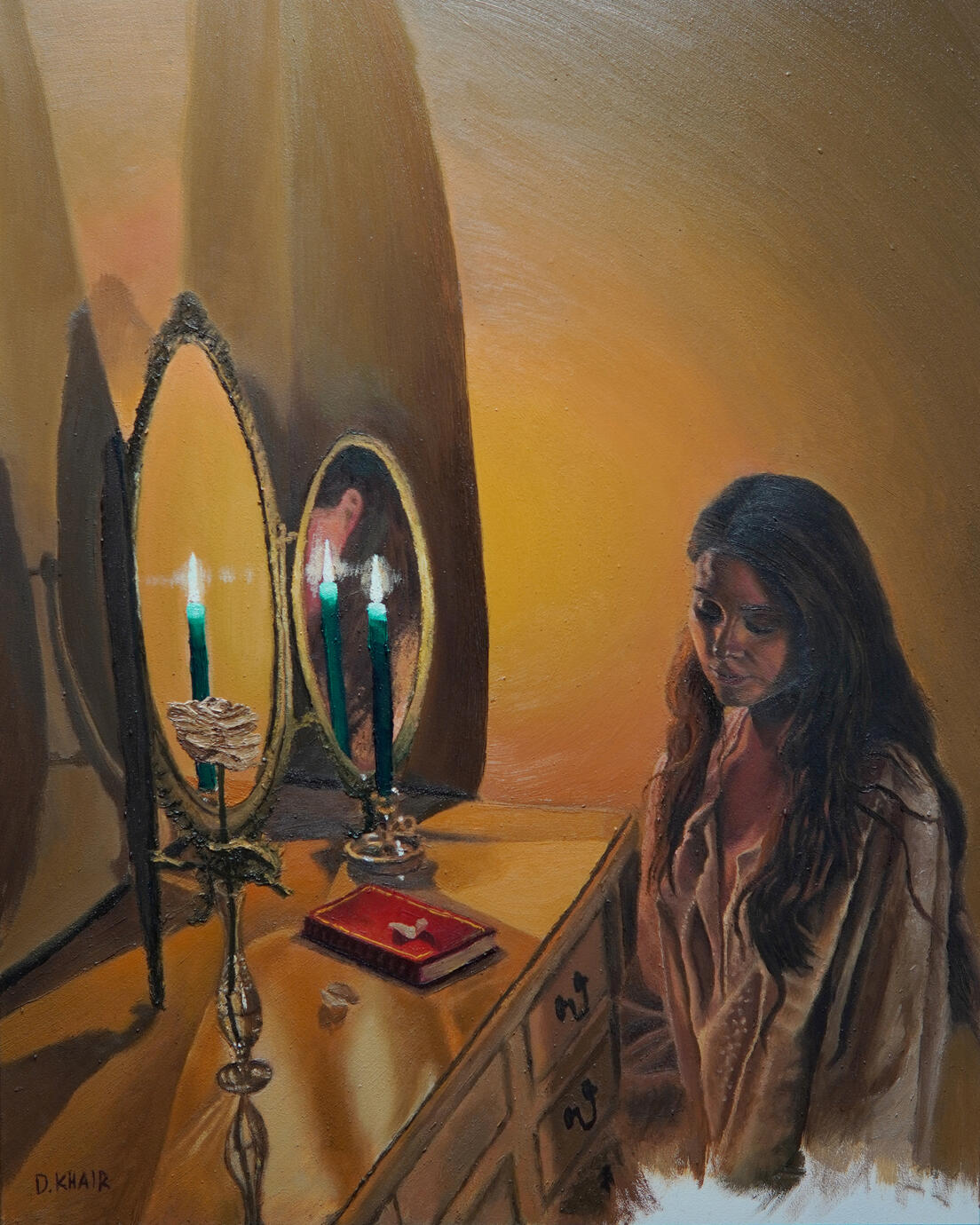 2026; 'Wistful'. Oil Painting on Ampersand Gessobord, 11 x 14 inch. £110 (for the original, unframed).