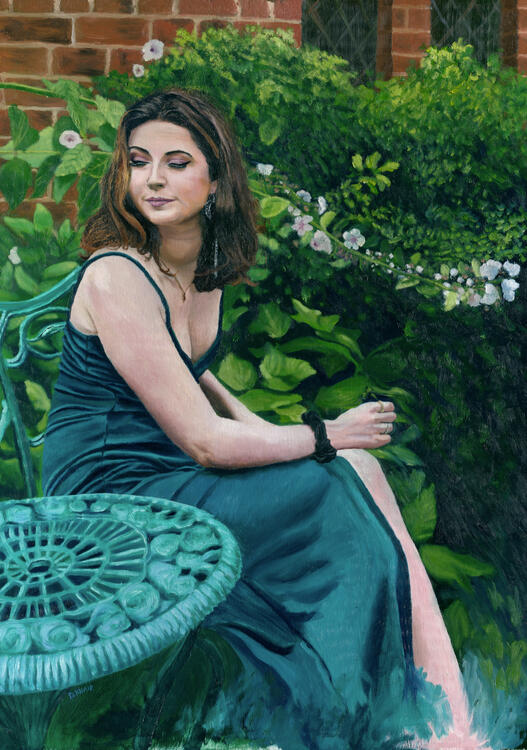 2025; 'Viridian'. Oil Paint on Linen Canvas, 50 x 70 cm. £290