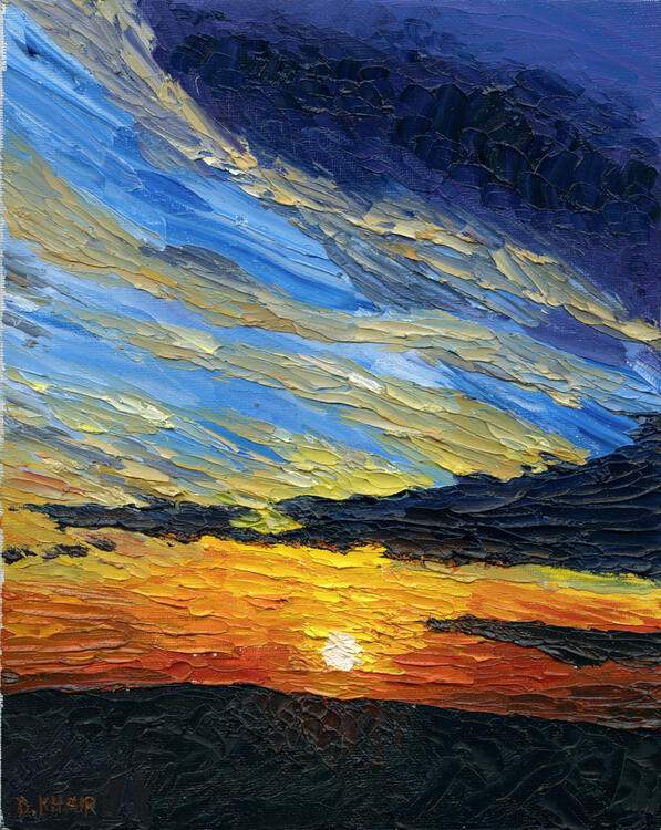 2025; Palette-knife Oil Painting on Canvas, 8 x 10 inch. SOLD