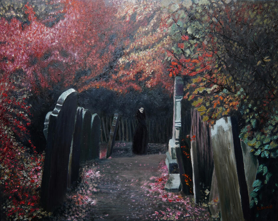 2024; 'A Mourning in Autumn'. Oil Paint on Extra Fine-Grain Linen Canvas, 50 x 40 cm. SOLD
