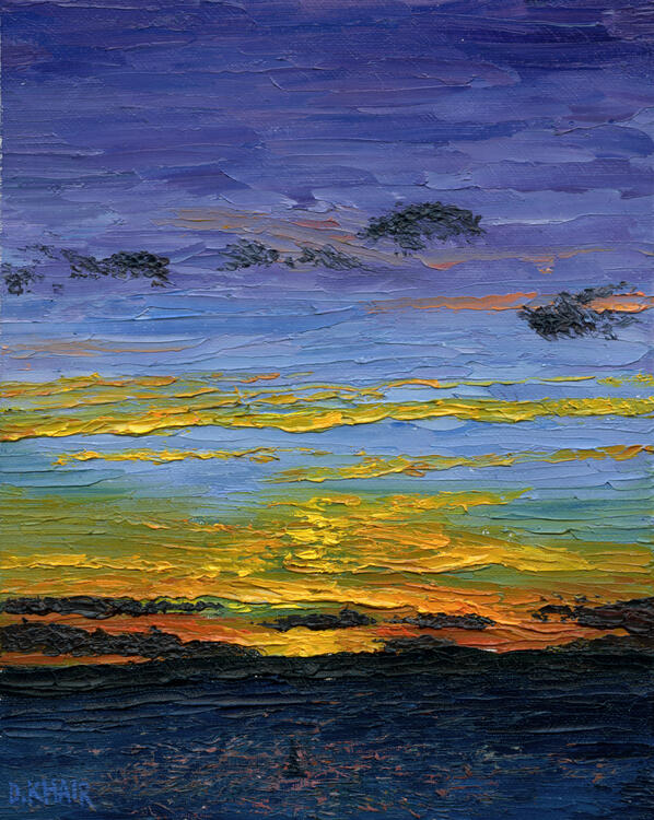2025; Palette-knife Oil Painting on Canvas, 8 x 10 inch. SOLD