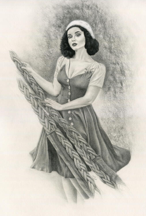 2020; Graphite &amp; Charcoal on Paper 12 x 16 inch.
